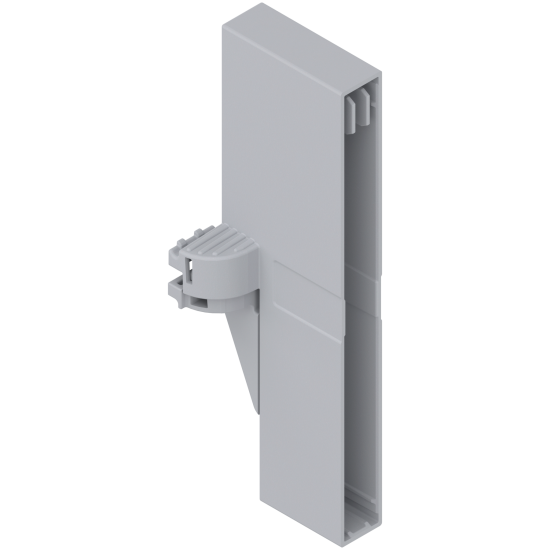 ORGA-LINE Piesă de prindere pt separator transversal, pentru TANDEMBOX intivo Extragere cu front înalt, dreapta, stânga, gri-aluminiu