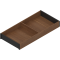 AMBIA-LINE Ramă, pentru LEGRABOX/MERIVOBOX Sertar, Design de lemn, NL=450 mm, Lăţime=200 mm, Nuc Tenn. / negru-carbon