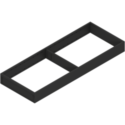 AMBIA-LINE Ramă, pentru LEGRABOX/MERIVOBOX Sertar, Oţel, NL=550 mm, Lăţime=200 mm, negru-carbon mat