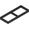 AMBIA-LINE Ramă, pentru LEGRABOX/MERIVOBOX Sertar, Oţel, NL=550 mm, Lăţime=200 mm, negru-carbon mat