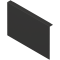 AMBIA-LINE Adaptor pt perete posterior din lemn, pentru LEGRABOX/MERIVOBOX Extragere cu front înalt Înălţime C, Oţel, negru-carbon mat