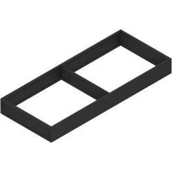 AMBIA-LINE Ramă, pentru LEGRABOX/MERIVOBOX Sertar, Oţel, NL=500 mm, Lăţime=200 mm, negru-carbon mat