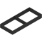 AMBIA-LINE Ramă, pentru LEGRABOX/MERIVOBOX Sertar, Oţel, NL=500 mm, Lăţime=200 mm, negru-carbon mat