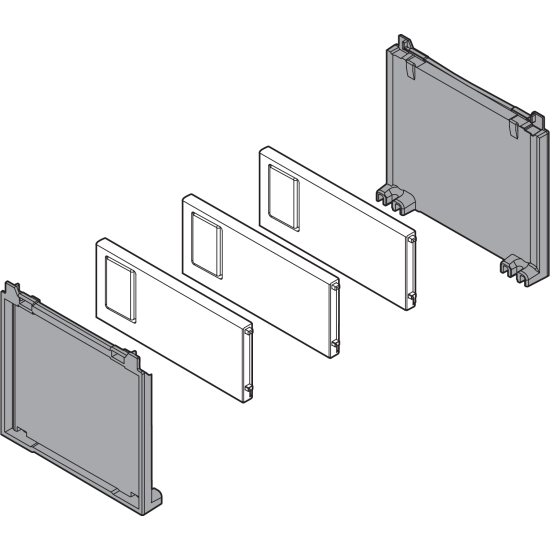 AMBIA-LINE Set pentru sticle, pentru LEGRABOX/MERIVOBOX, alb-mătase mat