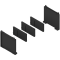 AMBIA-LINE Set pentru sticle, de la Lăţime corp 150 mm, pentru LEGRABOX/MERIVOBOX, negru-carbon mat