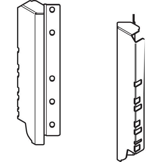 TANDEMBOX Suporturi pentru spate de lemn, Înălţime D (224 mm), pentru SPACE CORNER, dreapta+stânga, în culoare 