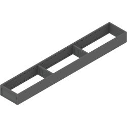AMBIA-LINE Ramă, pentru LEGRABOX/MERIVOBOX Sertar, Oţel, NL=650 mm, Lăţime=100 mm, gri-orion mat