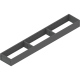 AMBIA-LINE Ramă, pentru LEGRABOX/MERIVOBOX Sertar, Oţel, NL=650 mm, Lăţime=100 mm, gri-orion mat