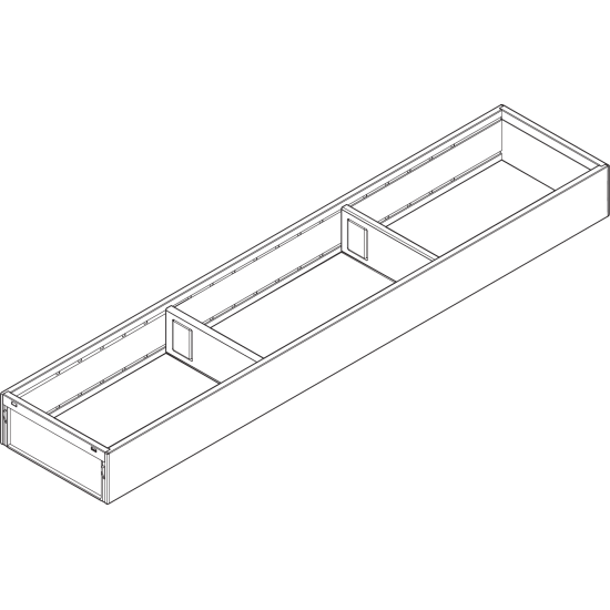 AMBIA-LINE Ramă, pentru LEGRABOX/MERIVOBOX Sertar, Oţel, NL=650 mm, Lăţime=100 mm, gri-orion mat