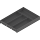 AMBIA-LINE Organizator pt tacâmuri, pentru LEGRABOX/MERIVOBOX Sertar, Plastic/oţel, 4 Compartimente pt tacâmuri, NL=450 mm, Lăţime=300 mm, gri-orion mat