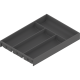 AMBIA-LINE Organizator pt tacâmuri, pentru LEGRABOX/MERIVOBOX Sertar, Plastic/oţel, 4 Compartimente pt tacâmuri, NL=450 mm, Lăţime=300 mm, gri-orion mat