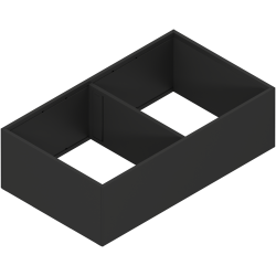 AMBIA-LINE Ramă, pentru LEGRABOX/MERIVOBOX Extragere cu front înalt, Oţel, de la NL=400 mm, Lăţime=218 mm, negru-carbon mat