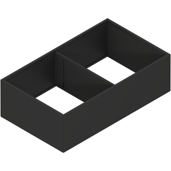 AMBIA-LINE Ramă, pentru LEGRABOX/MERIVOBOX Extragere cu front înalt, Oţel, de la NL=400 mm, Lăţime=218 mm, negru-carbon mat
