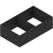 AMBIA-LINE Ramă, pentru LEGRABOX/MERIVOBOX Extragere cu front înalt, Oţel, de la NL=400 mm, Lăţime=218 mm, negru-carbon mat