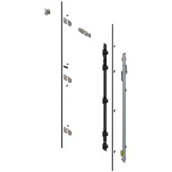 Uşă dublă, Suport balama set, pentru Înălţime pocket 1807–1956 mm, dreapta, zincat
