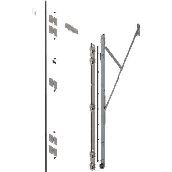 Uşă dublă, Suport balama set, cu TIP-ON, pentru Înălţime pocket 2257–2406 mm, dreapta, zincat