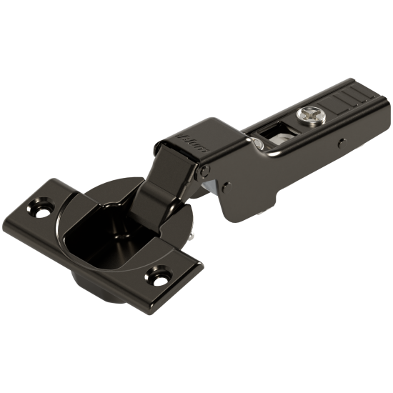 CLIP top Balama standard 110°，Uşă semiaplicată, fără arc, Oală: şuruburi, negru onix