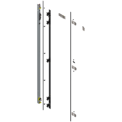 Uşă dublă, Suport balama set, pentru Înălţime pocket 2857–2999 mm, stânga, zincat