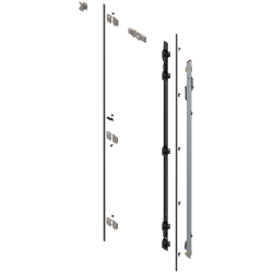 Uşă dublă, Suport balama set, pentru Înălţime pocket 2407–2556 mm, dreapta, zincat