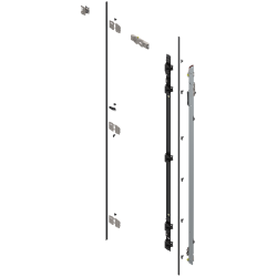 Uşă dublă, Suport balama set, pentru Înălţime pocket 2257–2406 mm, dreapta, zincat