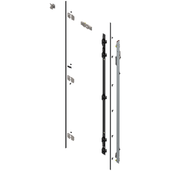 Uşă dublă, Suport balama set, pentru Înălţime pocket 2257–2406 mm, dreapta, zincat