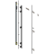 Uşă dublă, Suport balama set, pentru Înălţime pocket 2557–2706 mm, stânga, zincat