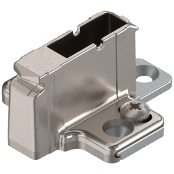 CLIP Plăcuţă de montaj, în cruce, 18 mm, Zinc, şuruburi, reglaj pe înălţime: Din 2 piese, nichelat