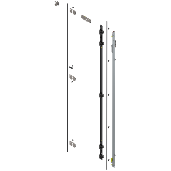 Uşă dublă, Suport balama set, pentru Înălţime pocket 2857–2999 mm, dreapta, zincat