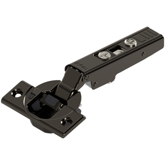 CLIP top BLUMOTION Balama standard 110°, Uşă aplicată, Oală: şuruburi, negru onix