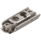 CLIP Plăcuţă de montaj, dreaptă, 0 mm, oţel, euro-şuruburi premontate - situaţie uşi gemene, reglaj pe înălţime: Excentric, nichelat