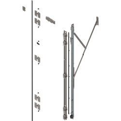 Uşă dublă, Suport balama set, cu TIP-ON, pentru Înălţime pocket 2107–2256 mm, dreapta, zincat