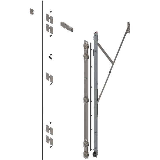 Uşă dublă, Suport balama set, cu TIP-ON, pentru Înălţime pocket 2107–2256 mm, dreapta, zincat