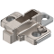 CLIP Plăcuţă de montaj, în cruce, 6 mm, Zinc, Euro-şuruburi, reglaj pe înălţime: Din 2 piese, nichelat