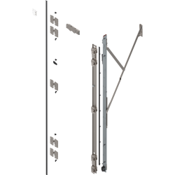 Uşă dublă, Suport balama set, cu TIP-ON, pentru Înălţime pocket 2557–2706 mm, dreapta, zincat