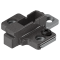 CLIP Plăcuţă de montaj, în cruce, 6 mm, Zinc, Euro-şuruburi, reglaj pe înălţime: Din 2 piese, negru onix