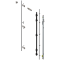 Uşă dublă, Suport balama set, pentru Înălţime pocket 2107–2256 mm, dreapta, zincat