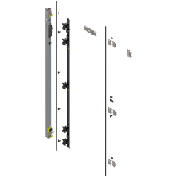 Uşă dublă, Suport balama set, pentru Înălţime pocket 2107–2256 mm, stânga, zincat