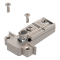 CLIP Plăcuţă de montaj, dreaptă, 0 mm, Zinc, şuruburi, reglaj pe înălţime: Excentric, pentru rame de aluminiu înguste, nichelat