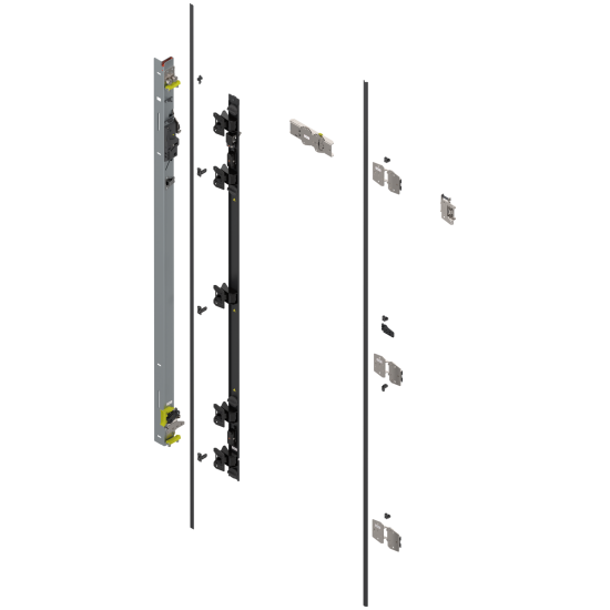 Uşă dublă, Suport balama set, pentru Înălţime pocket 1807–1956 mm, stânga, zincat