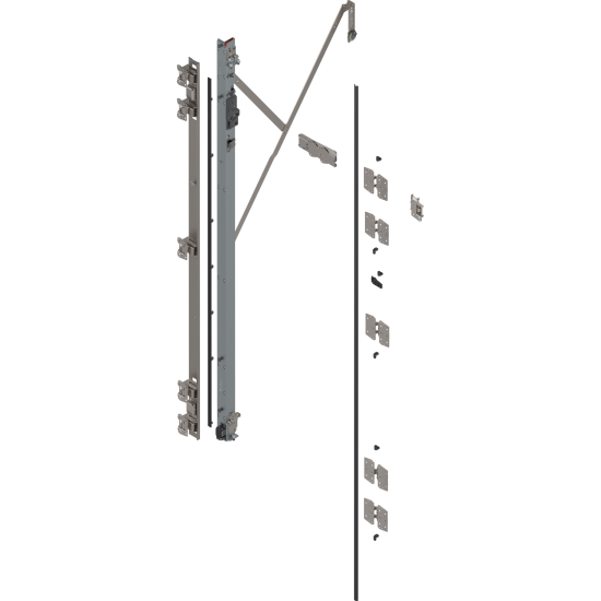 Uşă dublă, Suport balama set, cu TIP-ON, pentru Înălţime pocket 1807–1956 mm, stânga, zincat