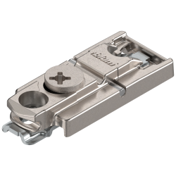 CLIP Plăcuţă de montaj, dreaptă, 0 mm, Zinc, şuruburi, reglaj pe înălţime: Excentric, nichelat