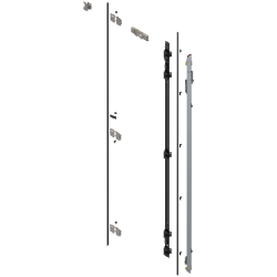 Uşă dublă, Suport balama set, pentru Înălţime pocket 2557–2706 mm, dreapta, zincat