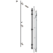 Uşă dublă, Suport balama set, pentru Înălţime pocket 2557–2706 mm, dreapta, zincat