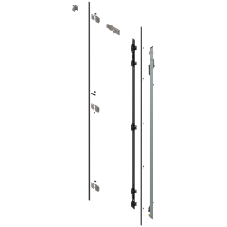 Uşă dublă, Suport balama set, pentru Înălţime pocket 2707–2856 mm, dreapta, zincat