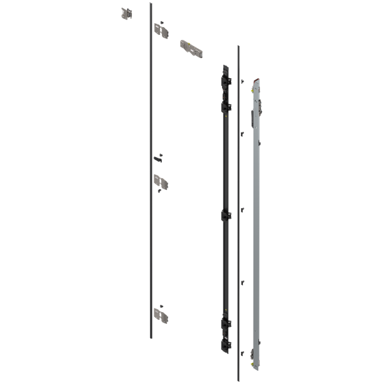 Uşă dublă, Suport balama set, pentru Înălţime pocket 2707–2856 mm, dreapta, zincat