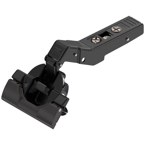 CLIP top BLUMOTION Balama de unghi 45° I, semiaplicată, Oală: INSERTA, negru onix