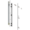 Uşă dublă, Suport balama set, pentru Înălţime pocket 2407–2556 mm, stânga, zincat
