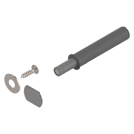 TIP-ON pentru uşi (set), Versiune scurtă, cu magnet, R7036 gri platină