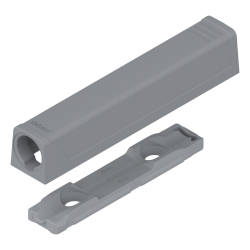 Plăcuţă de adaptare TIP-ON pentru uşi, Versiune lungă, dreaptă, Şuruburi, R7036 gri platină