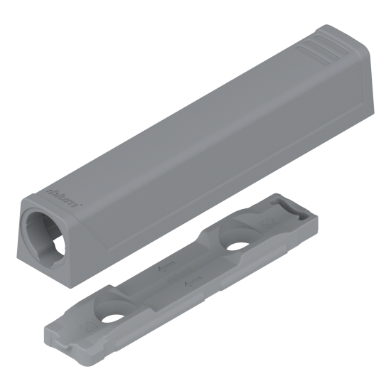Plăcuţă de adaptare TIP-ON pentru uşi, Versiune lungă, dreaptă, Şuruburi, R7036 gri platină